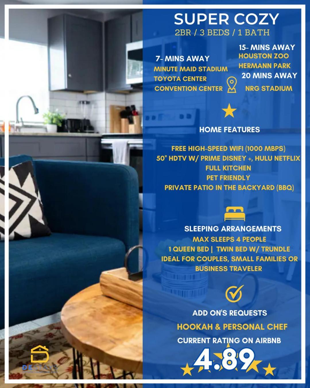 Super Cozy 2 Bedroom With Fast Wifi And Queen Bed Close To Downtown Houston!! Esterno foto